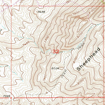United States Geological Survey Coal Bank Basin, WY (1955, 24000-Scale) digital map