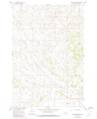 United States Geological Survey Coal Bank Creek, MT (1960, 24000-Scale) digital map