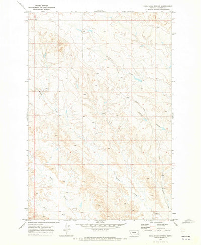 United States Geological Survey Coal Bank Spring, MT (1969, 24000-Scale) digital map