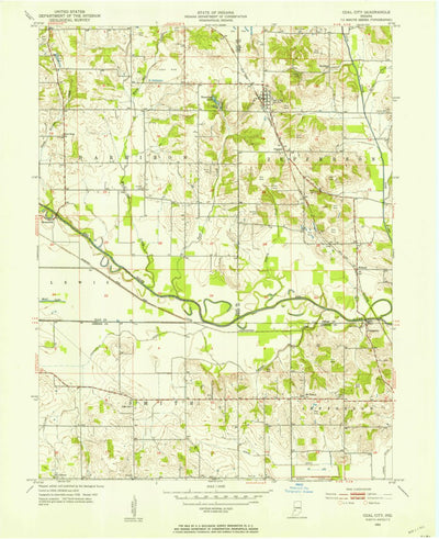 United States Geological Survey Coal City, IN (1953, 24000-Scale) digital map