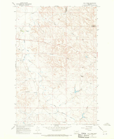 United States Geological Survey Coal Creek, MT (1967, 24000-Scale) digital map