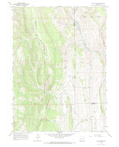 United States Geological Survey Coal Creek, WY (1967, 24000-Scale) digital map