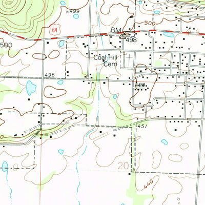 United States Geological Survey Coal Hill, AR (1993, 24000-Scale) digital map