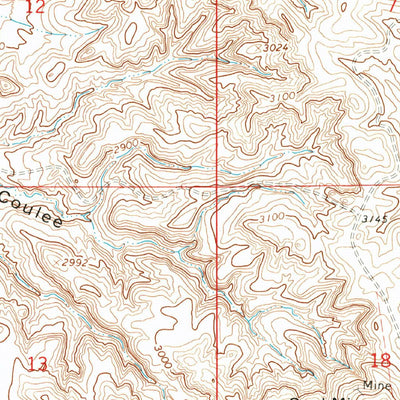 United States Geological Survey Coal Mine Hill, MT (1965, 24000-Scale) digital map