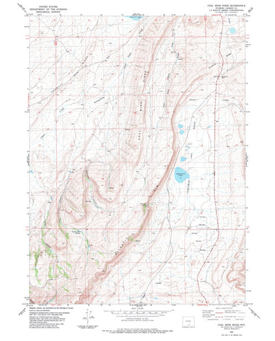 United States Geological Survey Coal Mine Ridge, WY (1983, 24000-Scale) digital map