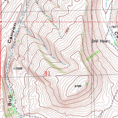 United States Geological Survey Coal Mine Ridge, WY (1983, 24000-Scale) digital map