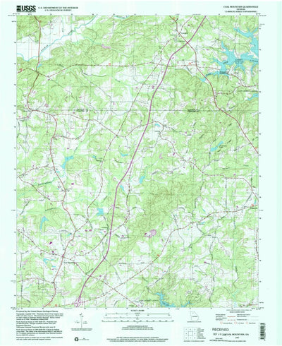 United States Geological Survey Coal Mountain, GA (1997, 24000-Scale) digital map