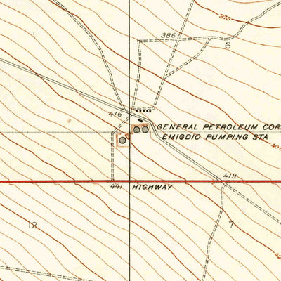 United States Geological Survey Coal Oil Canyon, CA (1934, 31680-Scale) digital map