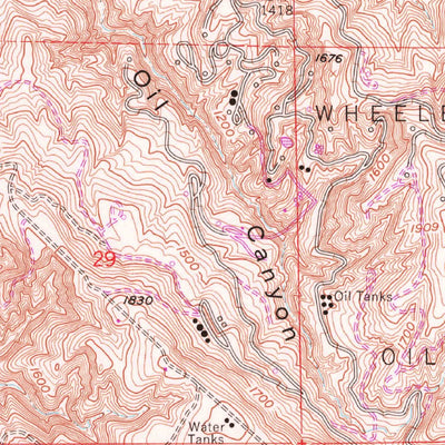 United States Geological Survey Coal Oil Canyon, CA (1955, 24000-Scale) digital map
