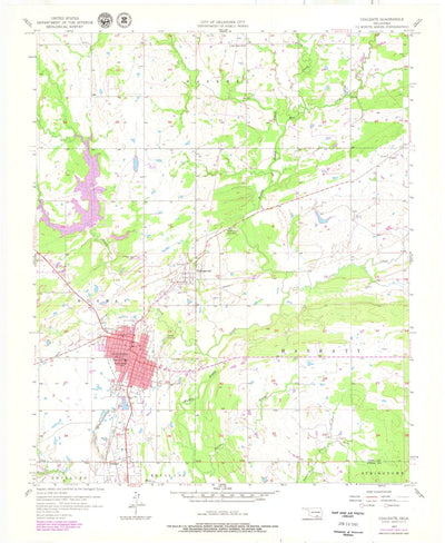 United States Geological Survey Coalgate, OK (1957, 24000-Scale) digital map