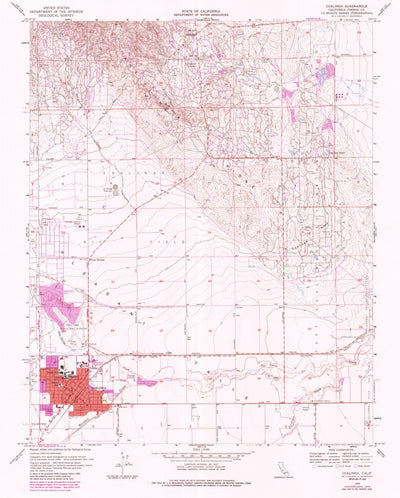 United States Geological Survey Coalinga, CA (1956, 24000-Scale) digital map