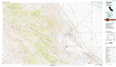 United States Geological Survey Coalinga, CA (1987, 100000-Scale) digital map