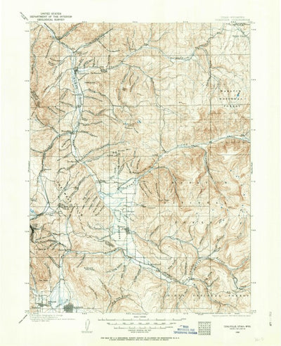United States Geological Survey Coalville, UT-WY (1900, 125000-Scale) digital map