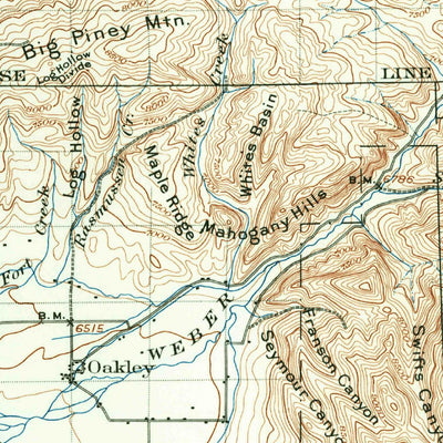 United States Geological Survey Coalville, UT-WY (1900, 125000-Scale) digital map
