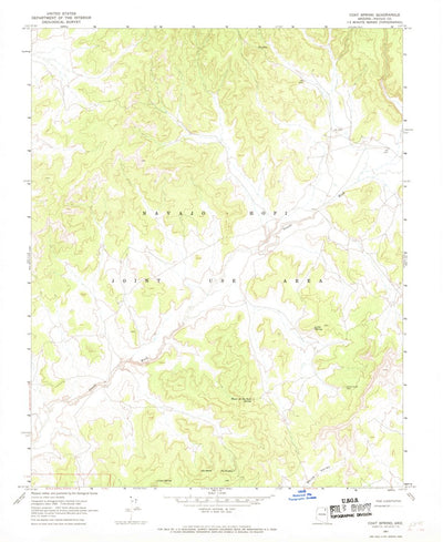 United States Geological Survey Coat Spring, AZ (1967, 24000-Scale) digital map