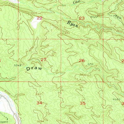 United States Geological Survey Coates Creek, UT-CO (1954, 62500-Scale) digital map