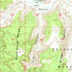 United States Geological Survey Coates Creek, UT-CO (1954, 62500-Scale) digital map