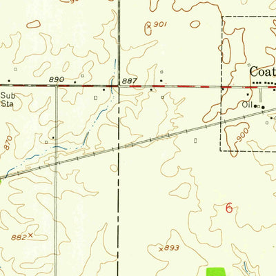 United States Geological Survey Coatesville, IN (1958, 24000-Scale) digital map