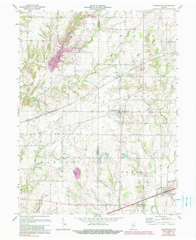 United States Geological Survey Coatesville, IN (1970, 24000-Scale) digital map