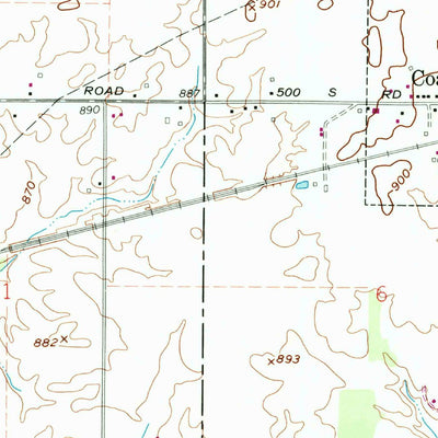 United States Geological Survey Coatesville, IN (1970, 24000-Scale) digital map