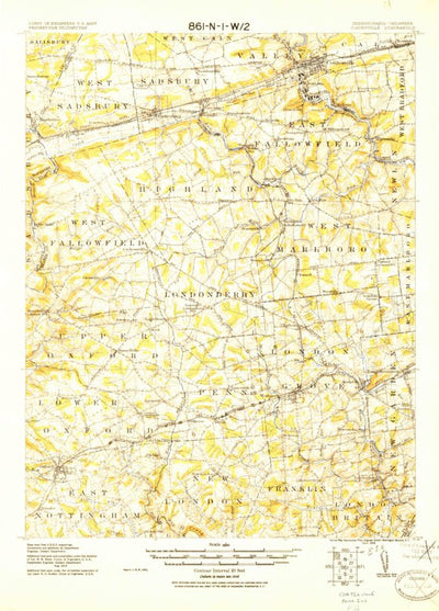 United States Geological Survey Coatesville, PA-DE (1918, 62500-Scale) digital map