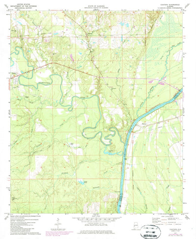 United States Geological Survey Coatopa, AL (1971, 24000-Scale) digital map