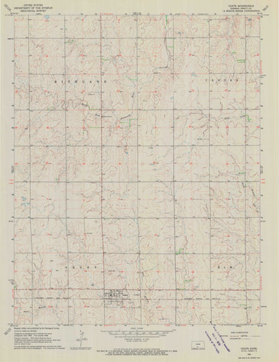 United States Geological Survey Coats, KS (1968, 24000-Scale) digital map