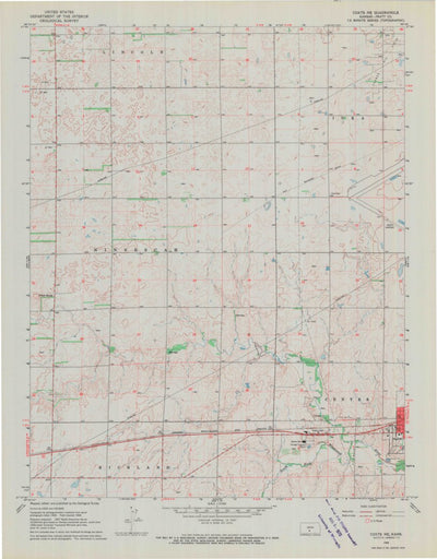 United States Geological Survey Coats NE, KS (1968, 24000-Scale) digital map