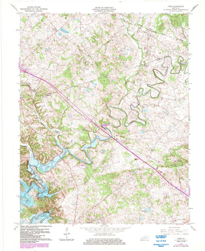 United States Geological Survey Cobb, KY (1967, 24000-Scale) digital map