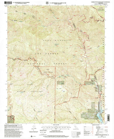 United States Geological Survey Cobblestone Mountain, CA (1995, 24000-Scale) digital map