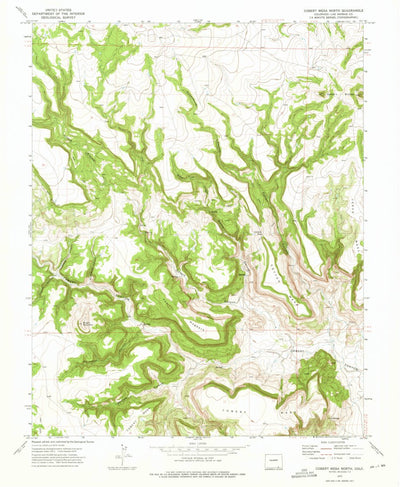 United States Geological Survey Cobert Mesa North, CO (1972, 24000-Scale) digital map