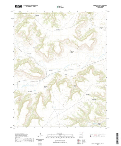 United States Geological Survey Cobert Mesa South, NM (2020, 24000-Scale) digital map