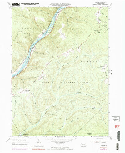 United States Geological Survey Cobham, PA (1966, 24000-Scale) digital map