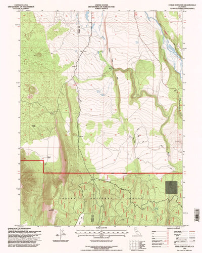United States Geological Survey Coble Mountain, CA (1995, 24000-Scale) digital map