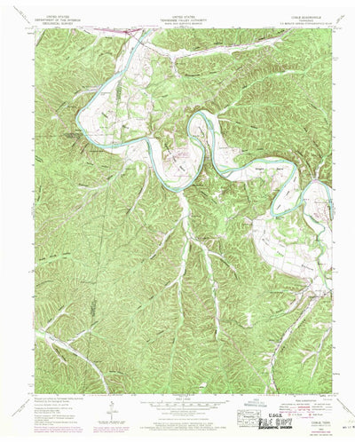 United States Geological Survey Coble, TN (1952, 24000-Scale) digital map