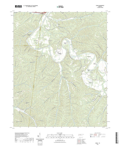 United States Geological Survey Coble, TN (2022, 24000-Scale) digital map