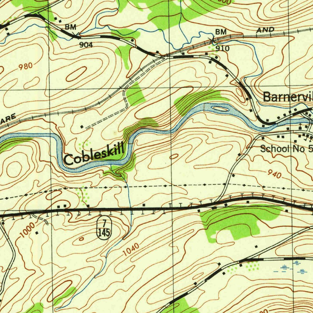 Cobleskill, NY (1945, 31680-Scale) Map by United States Geological 