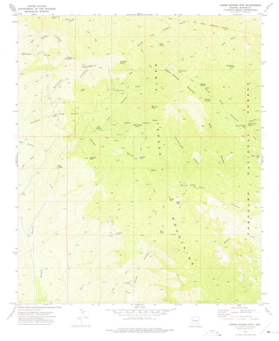United States Geological Survey Cobre Grande Mountain, AZ (1972, 24000-Scale) digital map