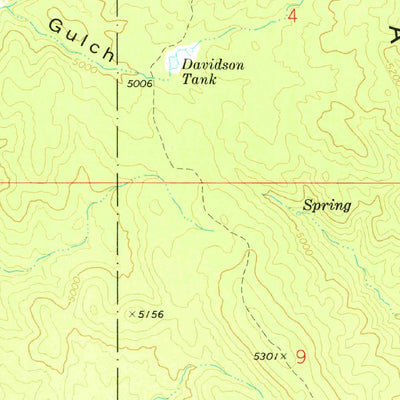 United States Geological Survey Cobre Grande Mountain, AZ (1972, 24000-Scale) digital map