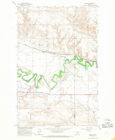 United States Geological Survey Coburg, MT (1964, 24000-Scale) digital map