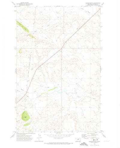 United States Geological Survey Coburn Butte, MT (1971, 24000-Scale) digital map