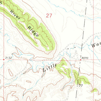 United States Geological Survey Coburn Butte, MT (1971, 24000-Scale) digital map