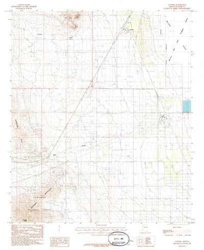 United States Geological Survey Cochise, AZ (1985, 24000-Scale) digital map