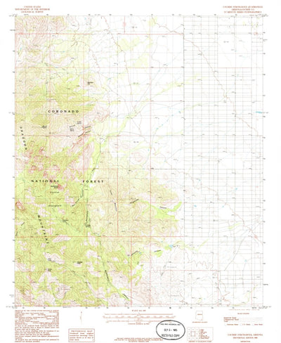 United States Geological Survey Cochise Stronghold, AZ (1985, 24000-Scale) digital map