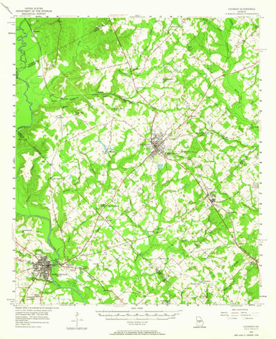 United States Geological Survey Cochran, GA (1956, 62500-Scale) digital map