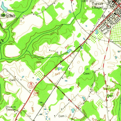 United States Geological Survey Cochran, GA (1956, 62500-Scale) digital map