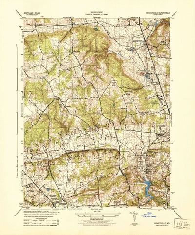 United States Geological Survey Cockeysville, MD (1944, 31680-Scale) digital map