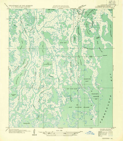 United States Geological Survey Cocodrie, LA (1935, 31680-Scale) digital map