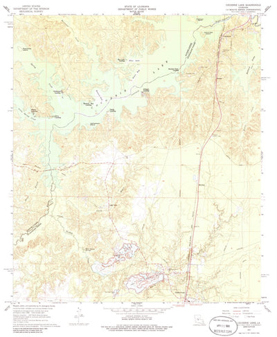 United States Geological Survey Cocodrie Lake, LA (1967, 24000-Scale) digital map