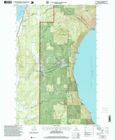 United States Geological Survey Cocolalla, ID (1996, 24000-Scale) digital map